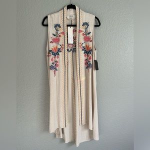 Floral boho vest